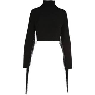 👉 Vrouwen zwart Reba Fringe TOP