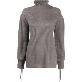 👉 Vrouwen bruin Neck Jumper