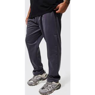 👉 Plus Tricot Regular Fit Joggingbroek Met Drukknoopjes, Charcoal