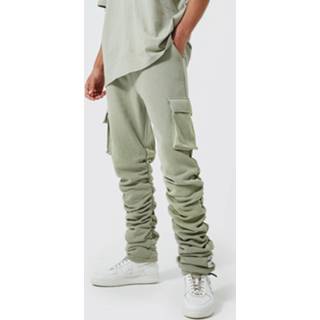 👉 Tall Geplooide Cargo Joggingbroek Met Label, Sage
