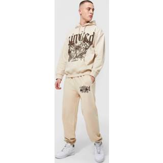 👉 Oversized Vlinder Trainingspak Met Tank Met Capuchon, Sand