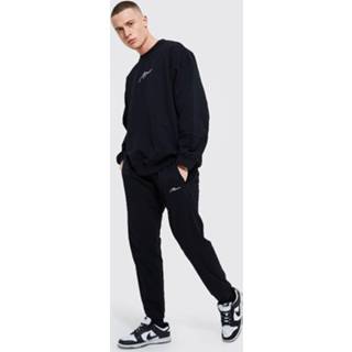 👉 Oversized Man Signature Trainingspak Met Sweater, Black