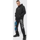 👉 Oversized Official Graffiti Trainingspak Met Rugopdruk, Black