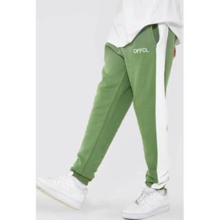 👉 Tall Offcl Skinny Fit Joggingbroek Met Zijpanelen, Sage