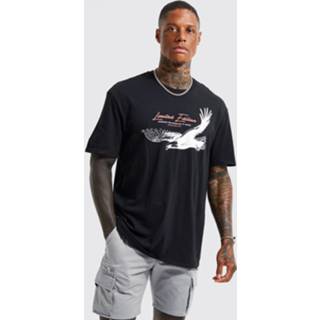 👉 Oversized Limited Edition Eagle T-Shirt Met Opdruk, Black