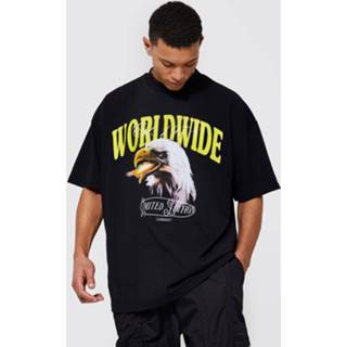 👉 Tall Oversized Worldwide Eagle T-Shirt, Black