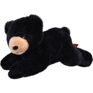 👉 Knuffel zwarte pluche kinderen dieren Eco-kins beer van 22 cm