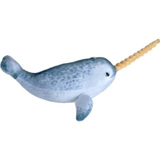 👉 Knuffel pluche kinderen Narwal walvis van 35 cm