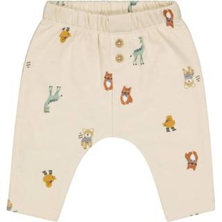 Sweatbroek zand katoen HEMA Newborn Dieren (zand)