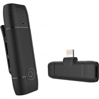 👉 Halsband zwart active NW-20 draadloze microfoon Live mobiele telefoon ruisonderdrukking microfoon, specificatie: 8-pins (zwart)