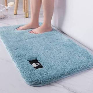 👉 Badmat blauw antislip active Badkamer Toilet Absorberende Tapijt Slaapkamer Voetkussen, Afmeting: 60x90cm (lichtblauw)