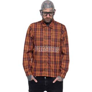 👉 XL male oranje Koszula shade Plaid Work P21Sp003-Orange