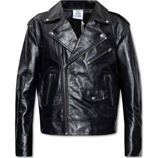 👉 Biker jacket leather m male zwart