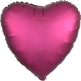 Folie roze stuks active ballon - 46 cm hart cherise 7320188036879