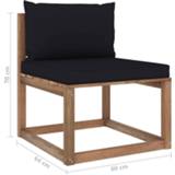 Grenenhout active 3-delige Loungeset pallet met kussens geïmpregneerd 8720286323038