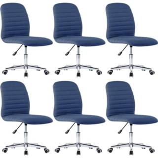 👉 Eetkamer stoel stof active blauw Eetkamerstoelen 6 st 8720286091883