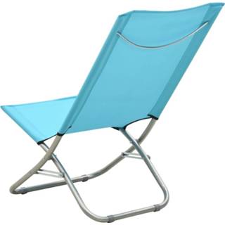 👉 Strandstoel turkoois stof active Strandstoelen 2 st inklapbaar turquoise 8720286073308