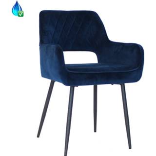 👉 Vergaderstoel active blauw Eetkamer - Tornio Velvet, 8720526159663