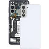 👉 Batterij wit active Achterkant met Camera Lens Cover voor Samsung Galaxy S21 5G (wit)