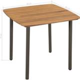 👉 Terrastafel acaciahout staal active Tuintafel 80x80x72 cm massief en 8718475614715