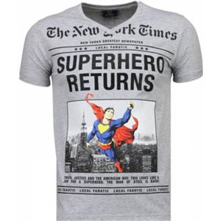 👉 Shirt XS male grijs SuperHero Returns T-shirt 8438471752630