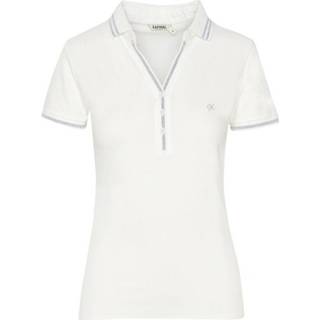 👉 L vrouwen wit Polo stretch à liseret