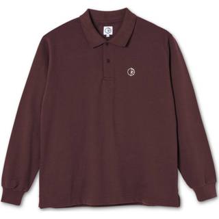 👉 Longsleeve polo l male rood Shirt