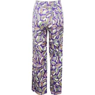 👉 Vrouwen paars Print Petra Straight Pants