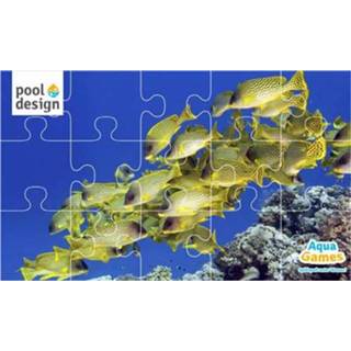 👉 Puzzel gele active Onderwater vissen, 300x150 cm, 15-delig
