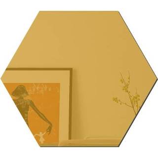 Muursticker acryl goud active Ym300 16 stks / set Home Persoonlijke Muurstickers DIY Muur Decoratieve Spiegel (Hexagon Goud)