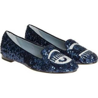 👉 Ballerina's vrouwen blauw Ballerinas in sequins