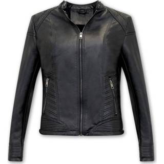 👉 Imitatieleer jas XL vrouwen zwart - Ay109