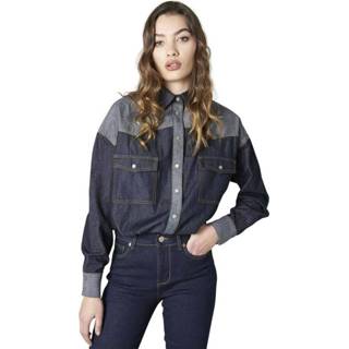 👉 Vrouwen blauw Camicia In Denim