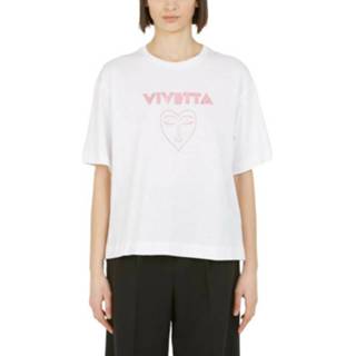 👉 Print T-shirt vrouwen wit Glitter Logo
