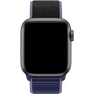 Loopband blauw textiel Midnight Blue unisex Sport Loop Band voor de Apple Watch Series 1-7 / SE - 38/40/41 mm 190199307360