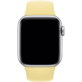 👉 Sportband siliconen geel unisex Sport Band voor de Apple Watch Series 1-7 / SE - 42/44/45 mm Lemon Cream 190199261228