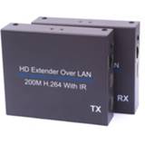 👉 Active NK-E200IR 200 m Over LAN HDMI H.264 HD (zender + ontvanger) Verlengkabel met IR