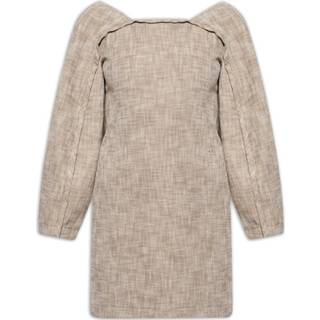 👉 Dress vrouwen beige Hessia