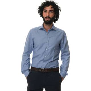 👉 Casual shirt male blauw