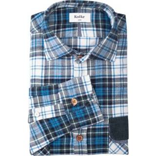 👉 M male blauw Camisa Tartán