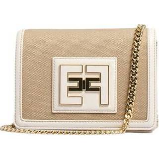 👉 Onesize vrouwen beige Tracolla Tessuto Logo Metallo