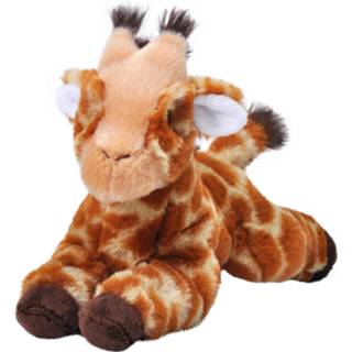 👉 Knuffel pluche kinderen dieren Eco-kins giraffe van 25 cm