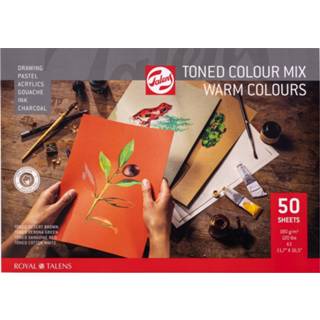 👉 Houten blok a3 stuks active Talens Toned Paper - warme tinten 8712079451608