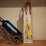 👉 Opbergtas stof active Hand-geborduurde driedimensionale Wijnfles Opbergtas, Patroon: (Mount Valley)