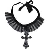 👉 Mooie Gothic halsketting met zwart kruis