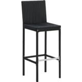 👉 Active zwart Tuinbarkrukken met kussens 2 st poly rattan 8720286146385