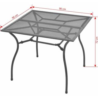 👉 Tuintafel 90x90x72 cm staalgaas