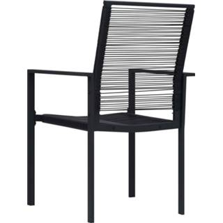 👉 Terrasstoel zwart active Tuinstoelen 4 st PVC-rattan 8720286090343