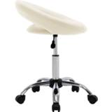 👉 Werkstoel kunstleer active rollend crèmekleurig 8720286081273