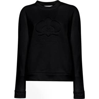 👉 Sweater wit vrouwen zwart White orchid embossed cotton